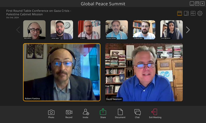 Global Human Rights activists at the GPS Roundtable conference on Gaza Crisis