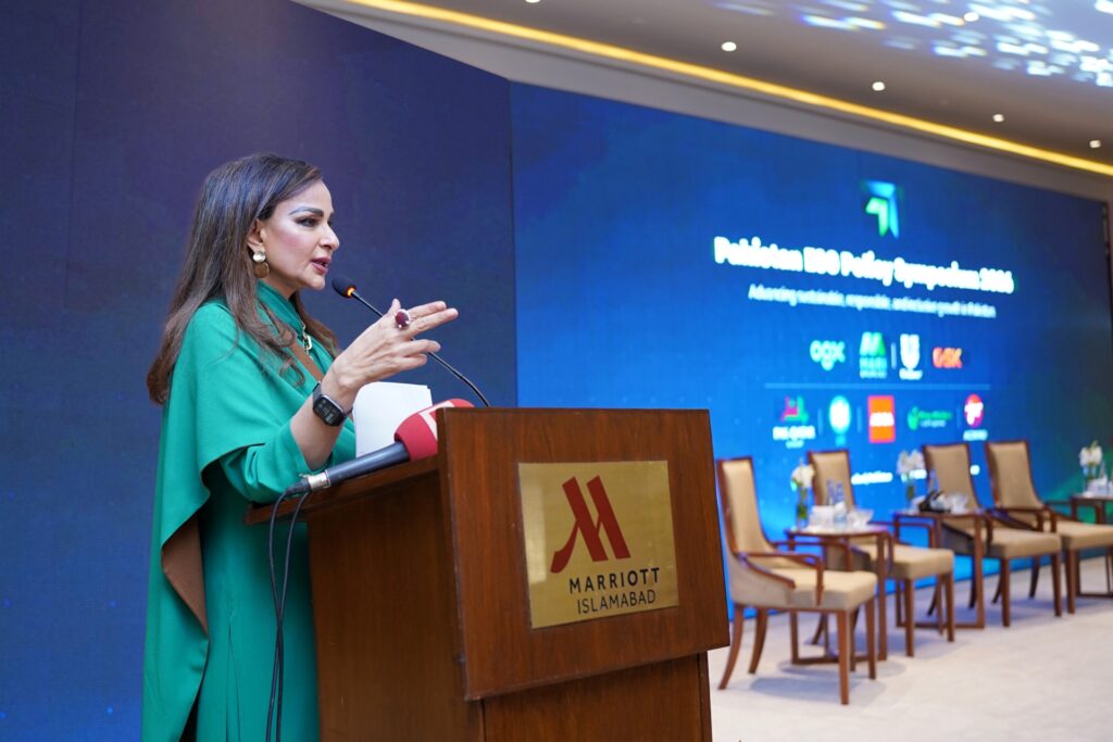 Senator Sherry Rehman at Pakistan ESG Policy Symposium 2026 as Chief Guest